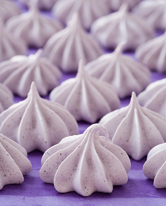 Blueberry Almond Meringues