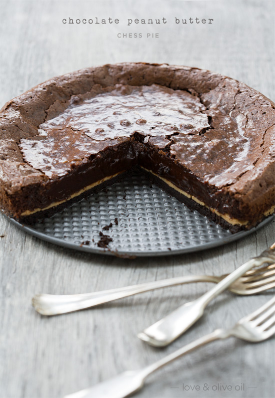 Chocolate Peanut Butter Chess Pie