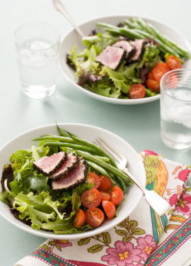 Asian Niçoise Salad with Seared Black Sesame Tuna