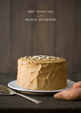Sweet Potato Cake with Molasses Buttercream