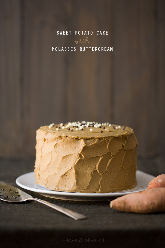 Sweet Potato Cake with Molasses Buttercream