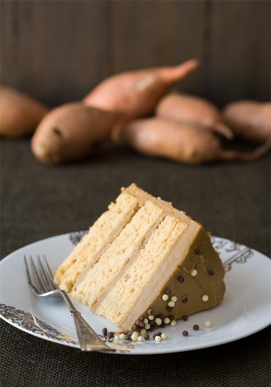 Sweet Potato Cake with Molasses Buttercream