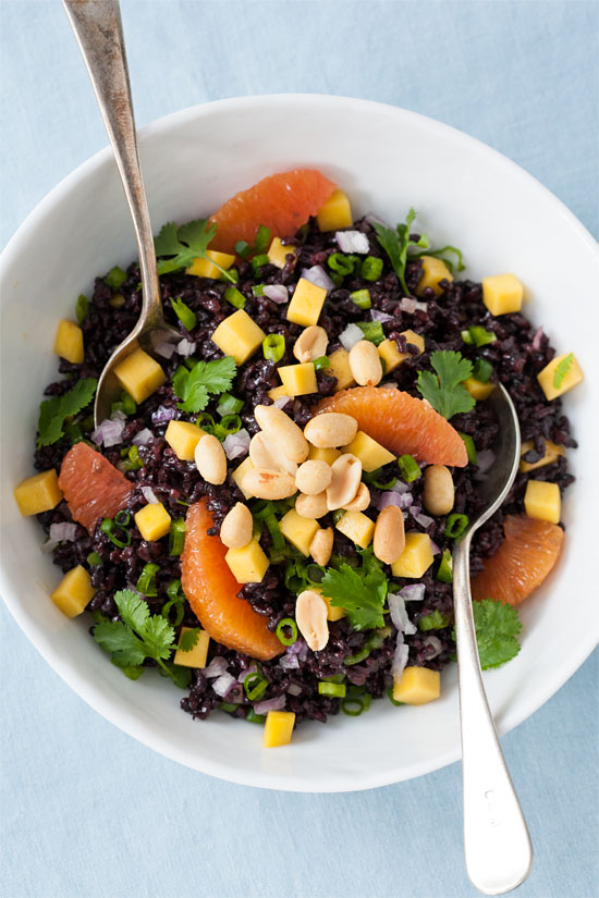 Black Rice Salad with Mango and Peanuts