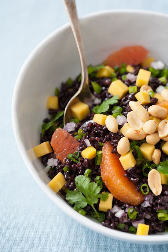 Black Rice Salad with Mango and Peanuts