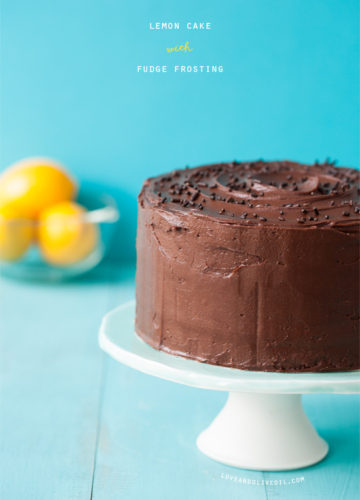 Lemon Layer Cake with Chocolate Fudge Frosting