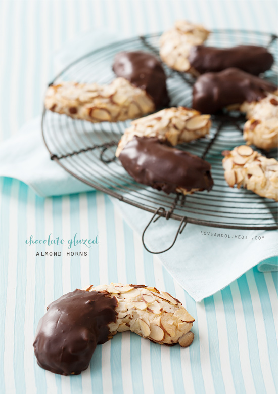 Chocolate Glazed Almond Horns