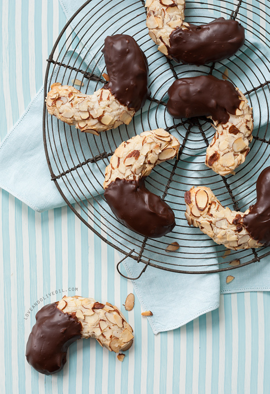 Chocolate Glazed Almond Horns