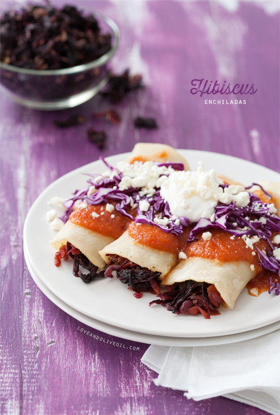 Hibiscus Flower Enchiladas