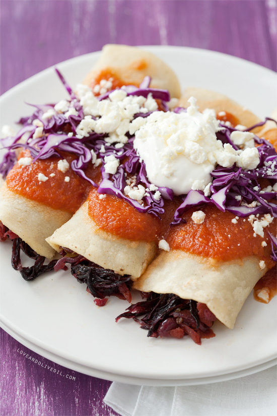 Hibiscus Flower Enchiladas