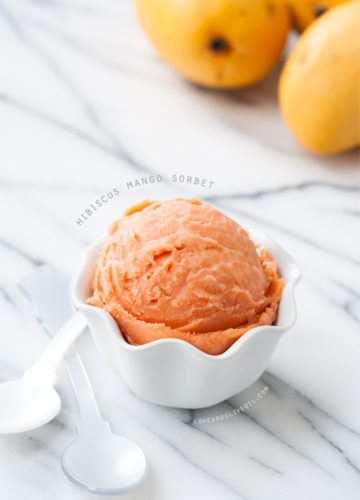 Mango Hibiscus Sorbet