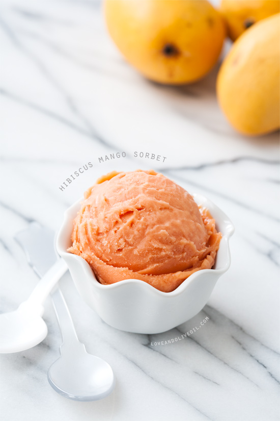 Hibiscus Mango Sorbet