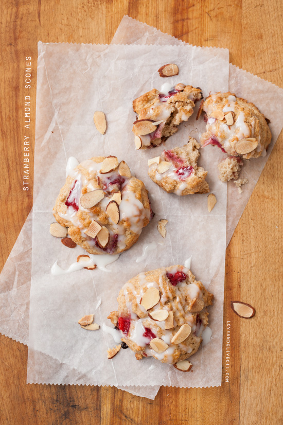 Strawberry Almond Scones