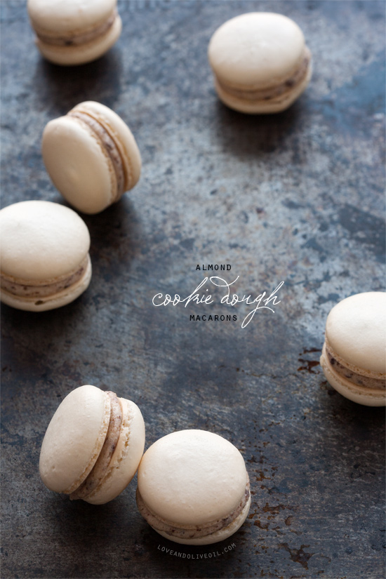 Almond Cookie Dough Macarons