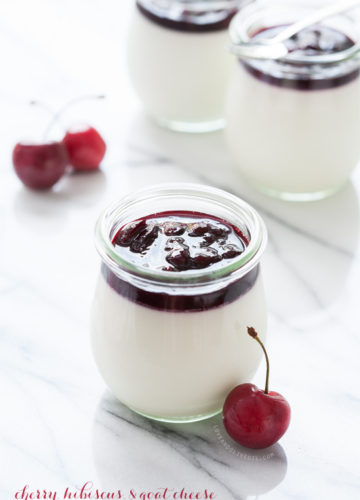 Cherry, Hibiscus, and Goat Cheese Panna Cotta