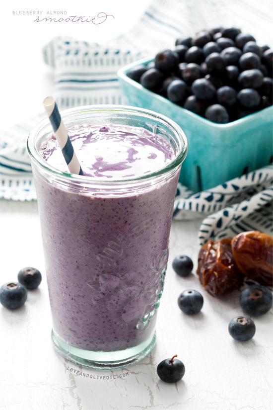 Blueberry Almond Butter Smoothies