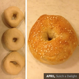 Kitchen Challenge, Bagels: April