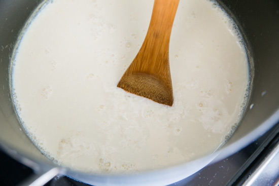 Coagulated soymilk Making Homemade Tofu