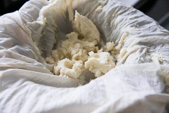 Leftover soybean 'lees' Making Homemade Tofu