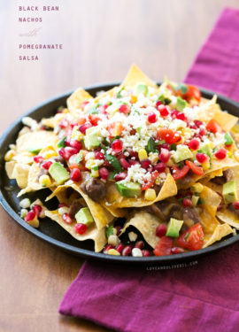 Black Bean Nachos with Pomegranate Salsa