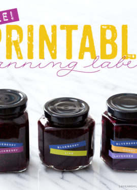 Free Mix 'N Match Printable Canning Labels