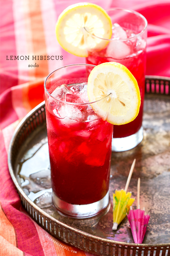 Lemon Hibiscus Soda