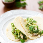 Soft Chicken Tacos with Cilantro Chimichurri and Homemade Corn Tortillas