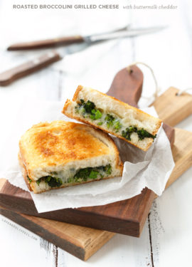 Roasted Broccolini Grilled Cheese