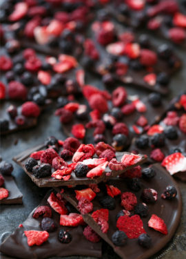 Fruity Chocolate Bark with Freeze-Dried Fruit