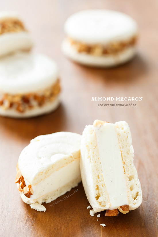 Almond Macaron Ice Cream Sandwiches