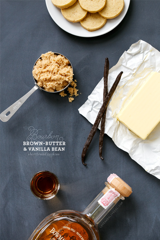 Bourbon, Brown Butter, and Vanilla Bean Shortbread Cookies