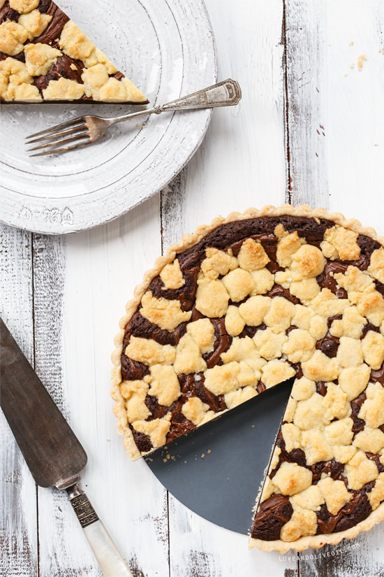 Nutella Swirl Brownie & Sugar Cookie Tart