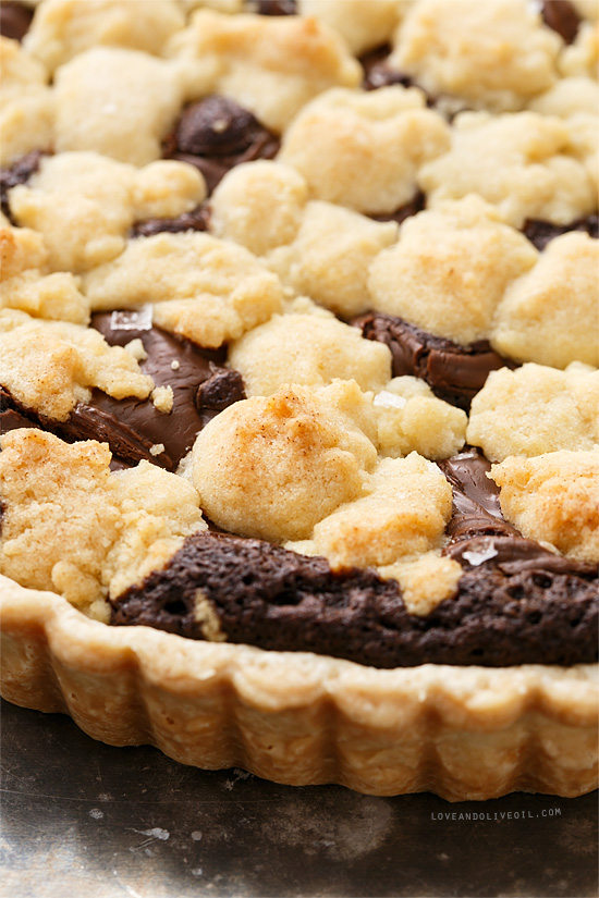 Nutella Swirl Brownie & Sugar Cookie Tart