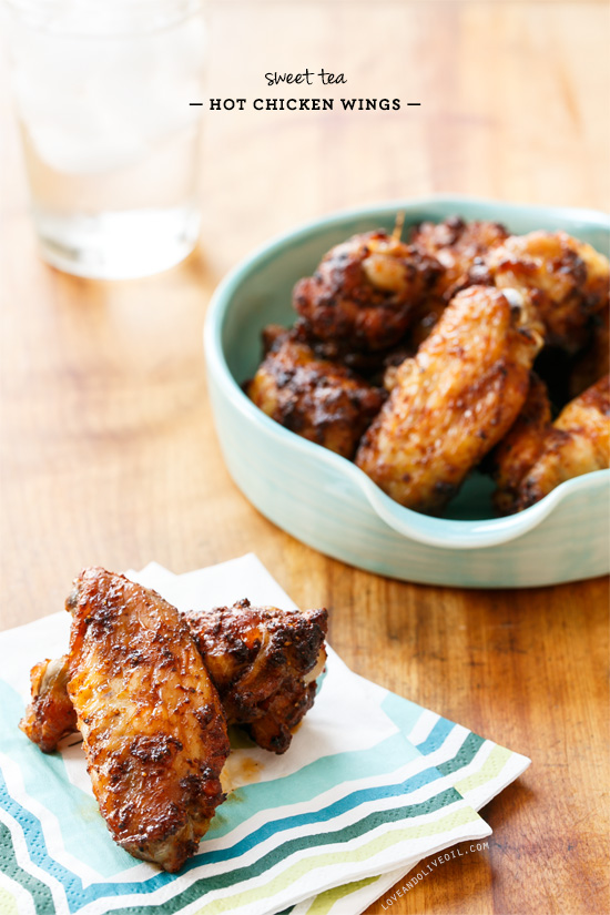 Sweet Tea-Brined Baked Hot Chicken Wings