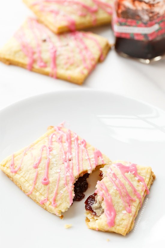 Homemade Strawberry Jam Toaster Pastries from @loveandoliveoil