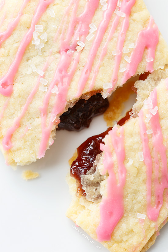 Homemade Strawberry Jam Toaster Pastries from @loveandoliveoil