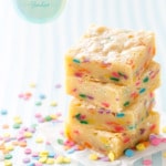 White Chocolate Funfetti Blondies Recipe