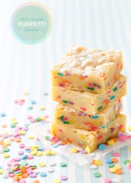 White Chocolate Funfetti Blondies Recipe