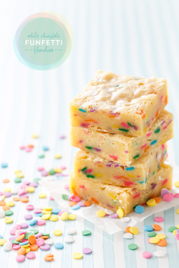 White Chocolate Funfetti Blondies Recipe