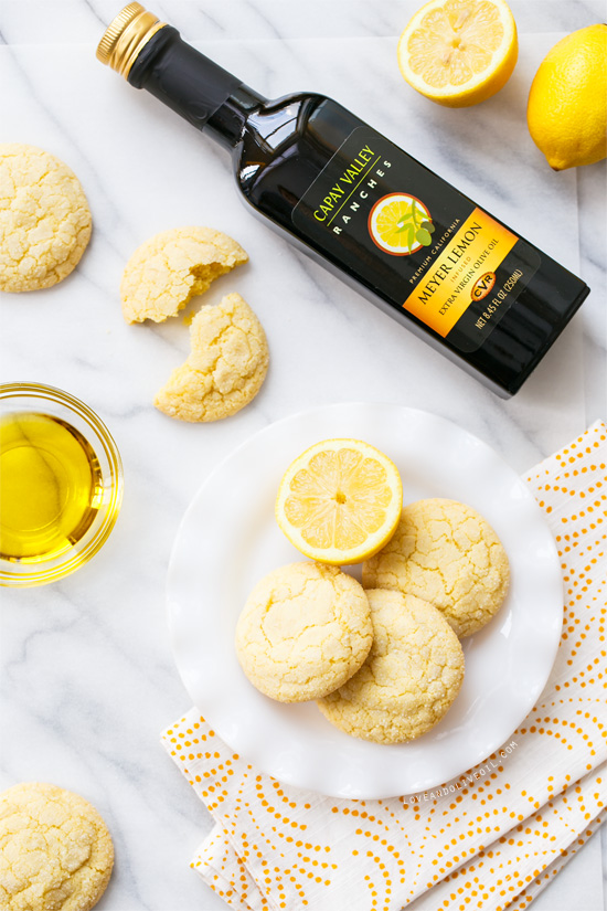 Meyer Lemon Olive Oil Sugar Cookies from @loveandoliveoil