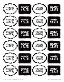 Free Printable Strawberry Jam Labels