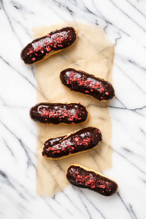 Chocolate Covered Strawberry Eclairs Recipe - Homemade eclairs are easier than you think!