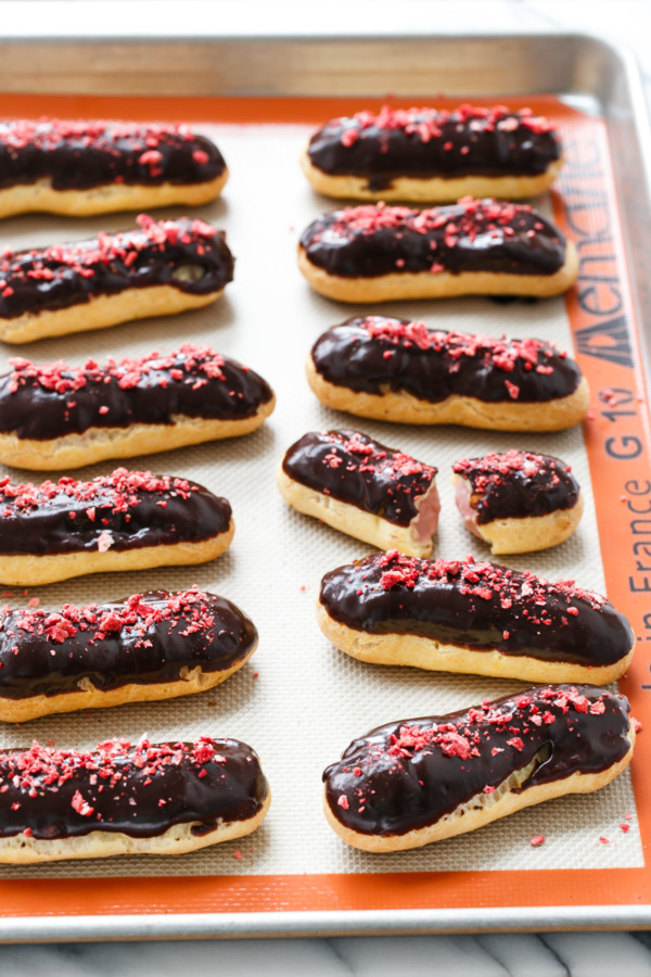 How to make your own eclairs, plus a recipe for Chocolate Covered Strawberry Eclairs