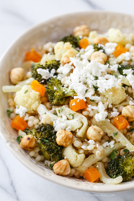 Roasted Fennel and Israeli Cous Cous Salad from @loveandoliveoil