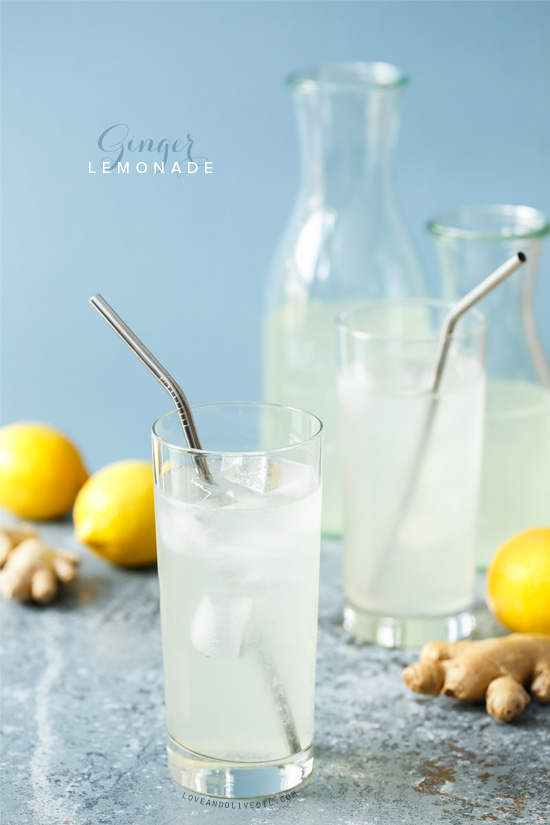 Spicy Ginger Lemonade from @loveandoliveoil