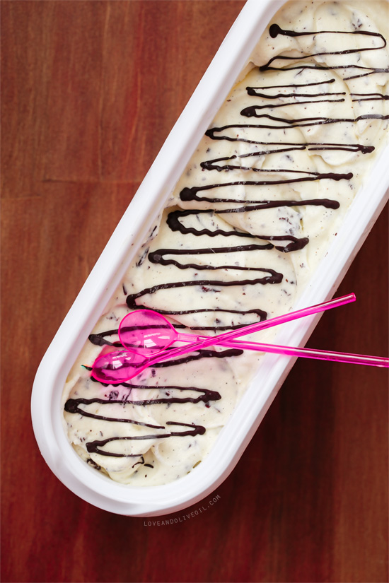 Homemade Stracciatella Gelato from @loveandoliveoil