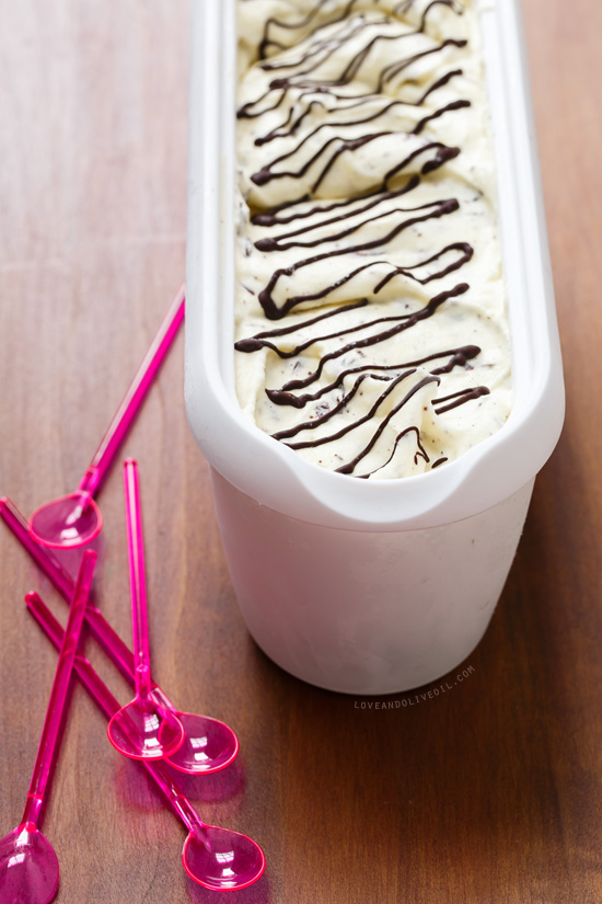 Homemade Stracciatella Gelato from @loveandoliveoil