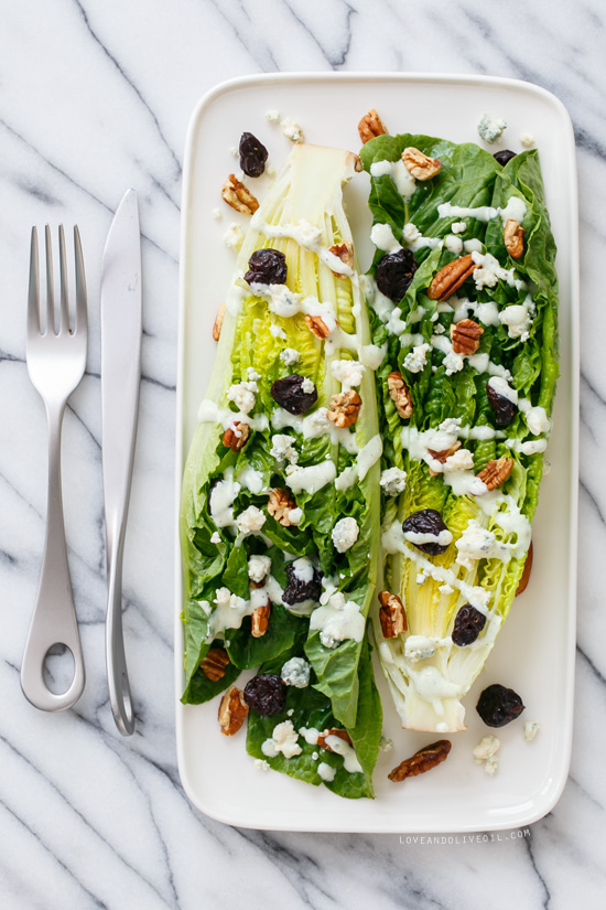 Wedge Salad with Buttermilk Black Pepper Dressing from @loveandoliveoil