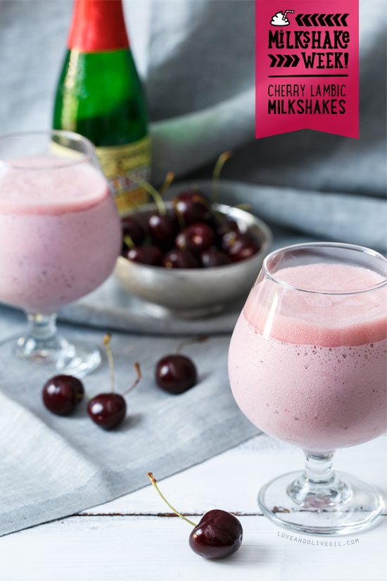 Cherry Lambic Beer Milkshakes for #MilkshakeWeek from @loveandoliveoil