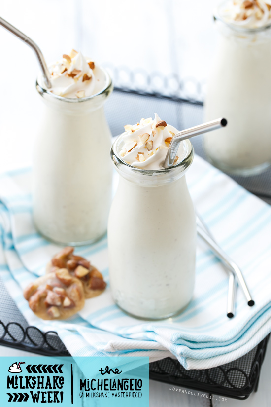 The Michelangelo (Marzipan and Almond Praline Milkshakes) for #MilkshakeWeek from @loveandoliveoil