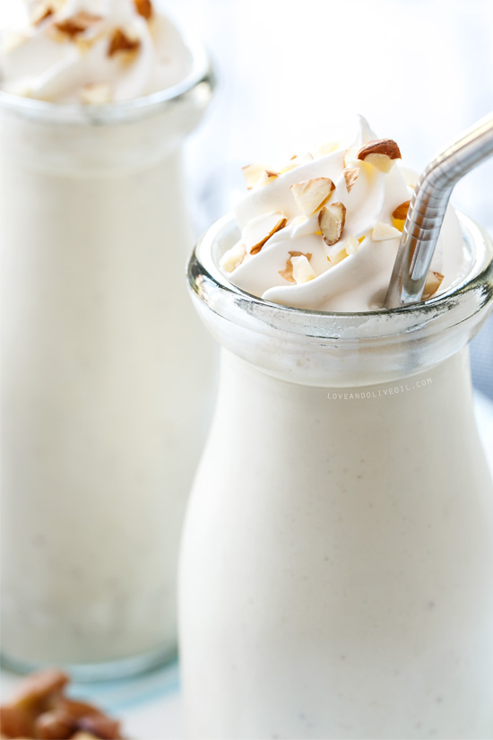 The Michelangelo (Marzipan and Almond Praline Milkshakes) for #MilkshakeWeek from @loveandoliveoil